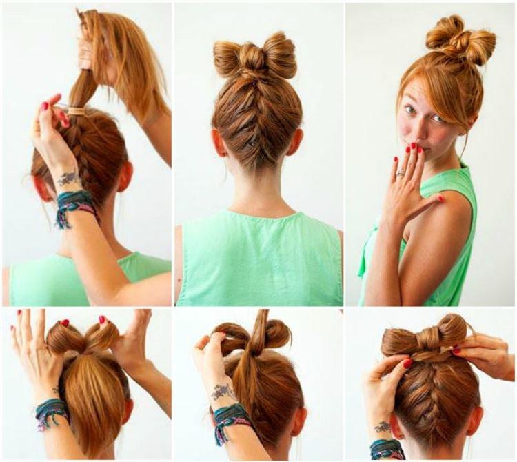 Забавный бант - Легкие прически в школу самой себе за 5 минут