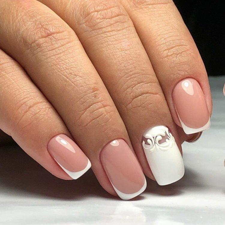 Летний свадебный маникюр 2020