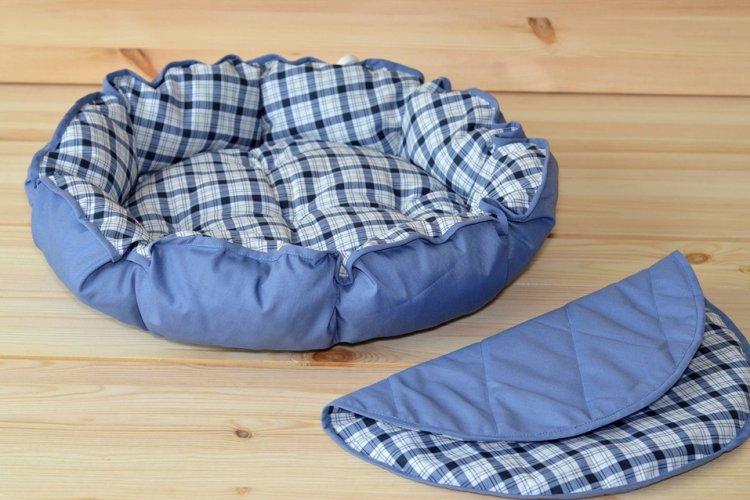 Круглая лежанка для собаки своими руками