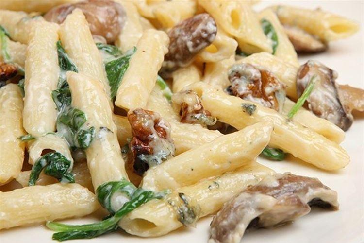 Макароны с сыром, грибами, зеленью и лимоном - рецепты