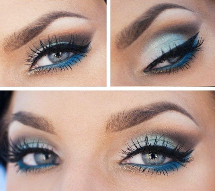 Кошачьи стрелки - Макияж для голубых глаз