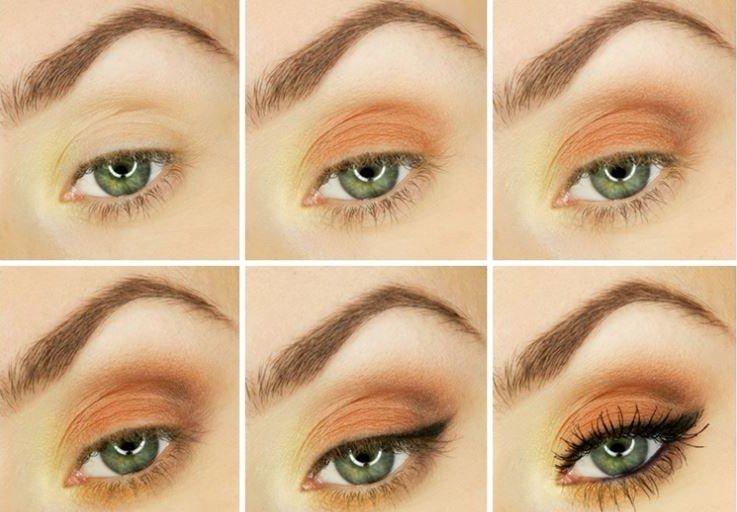 Дневной макияж для зеленых глаз
