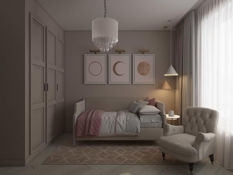 Дизайн-проект маленькой детской для девочки