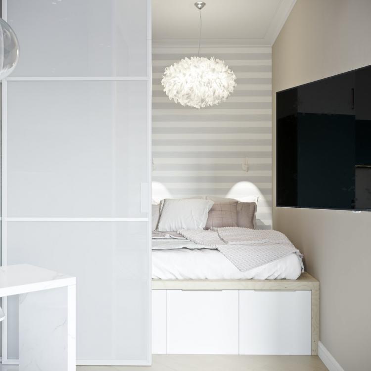 Маленькая квартира в морском стиле, Москва - дизайн интерьера