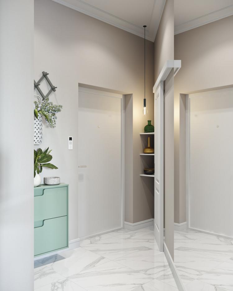 Маленькая квартира в морском стиле, Москва - дизайн интерьера