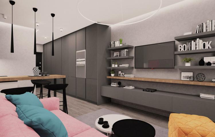 Маленькая квартира-студия в ЖК «Москвичка» - дизайн интерьера