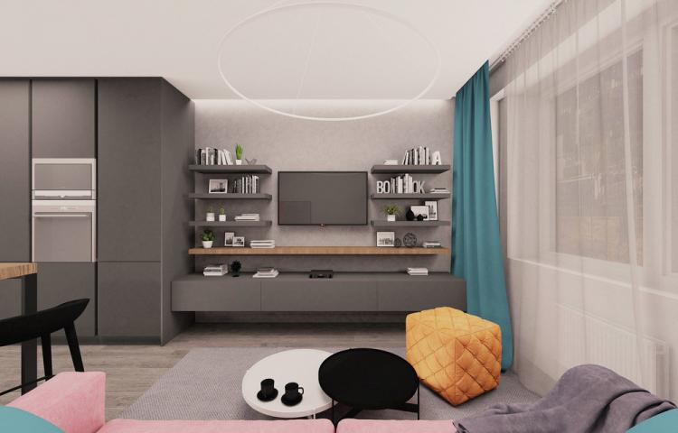 Маленькая квартира-студия в ЖК «Москвичка» - дизайн интерьера