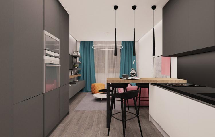 Маленькая квартира-студия в ЖК «Москвичка» - дизайн интерьера