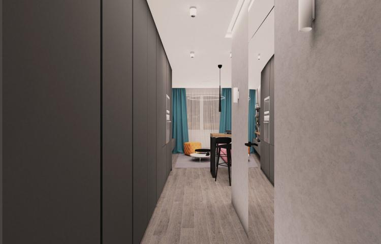 Маленькая квартира-студия в ЖК «Москвичка» - дизайн интерьера