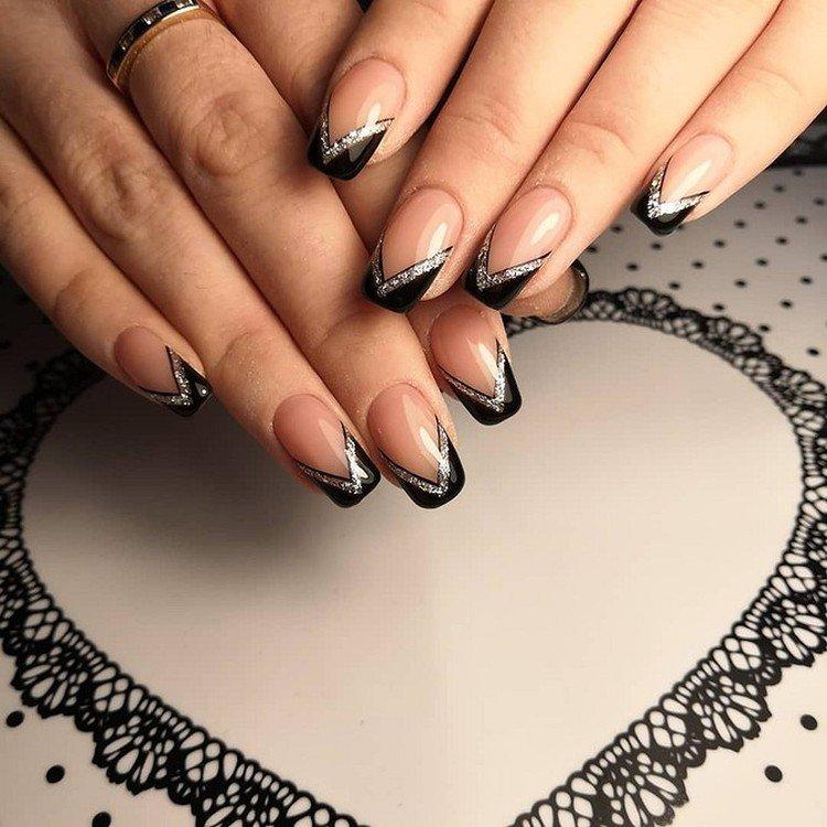 Френч 2020 гель-лаком - фото маникюра