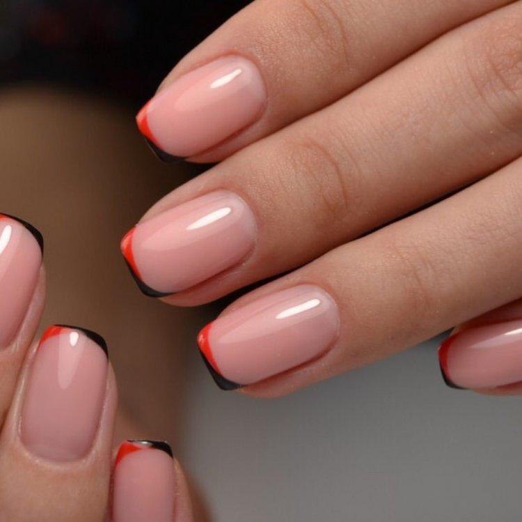 Френч на короткие ногти 2020 - фото маникюра