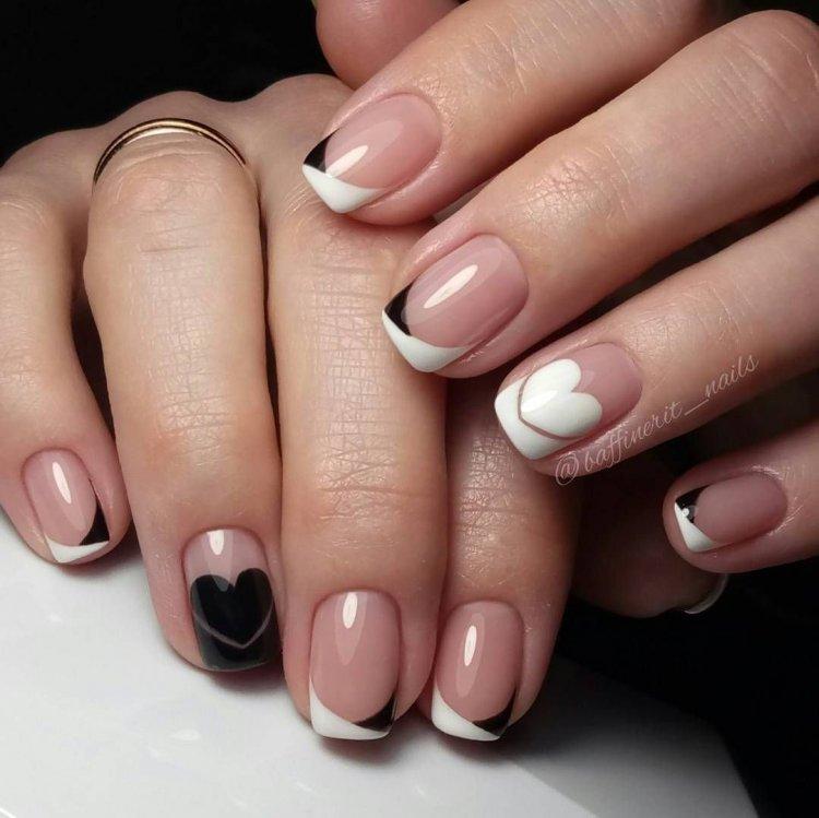 Френч на короткие ногти 2020 - фото маникюра