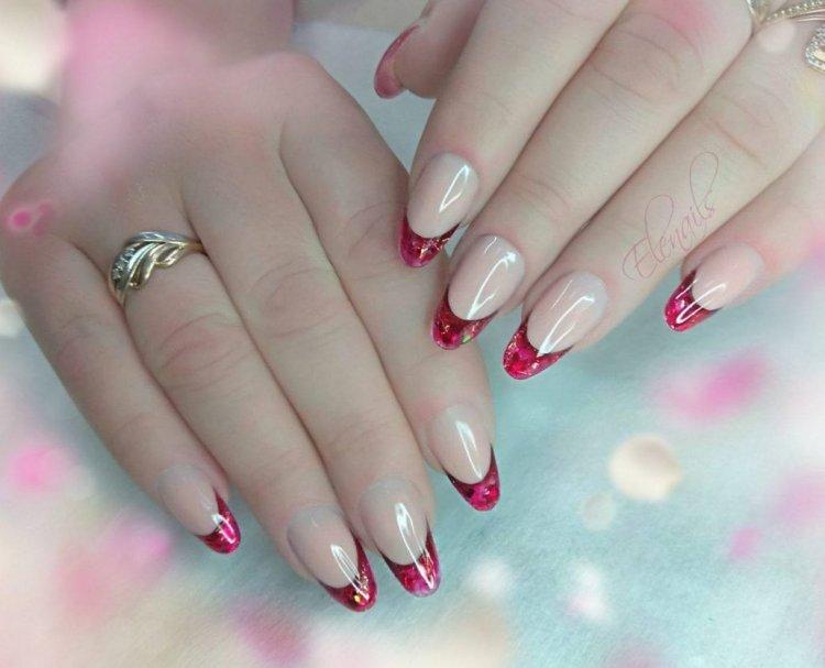 Френч на нарощенные ногти 2020 - фото маникюра