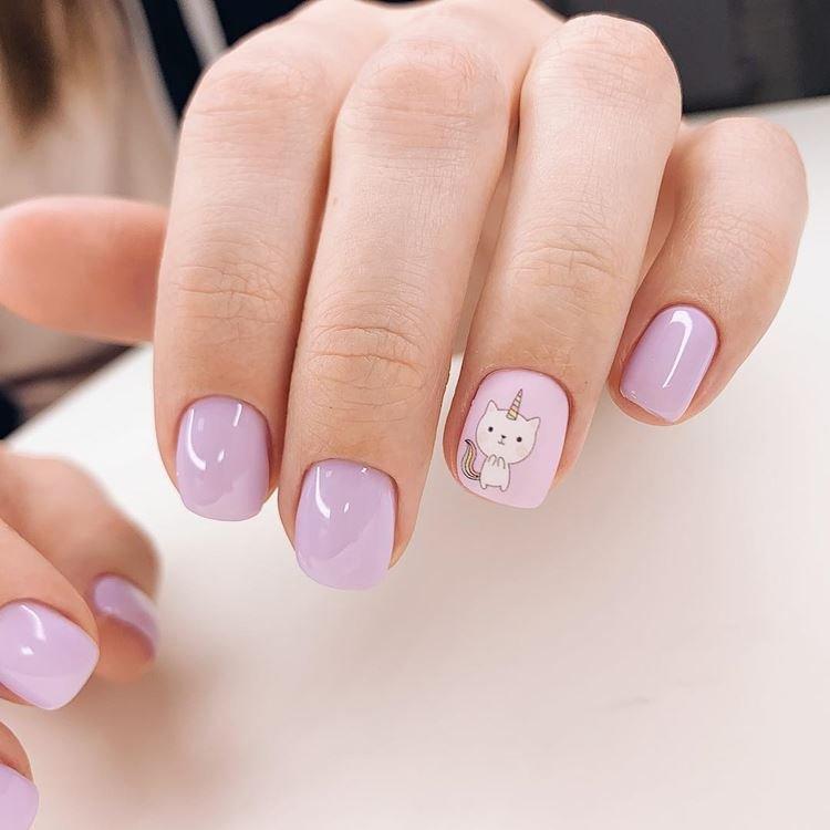 Маникюр на короткие ногти 2020 - Нежные цвета