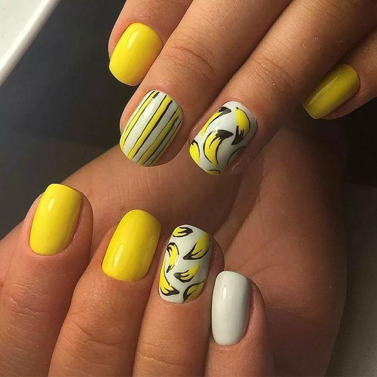 Летний маникюр на короткие ногти 2020