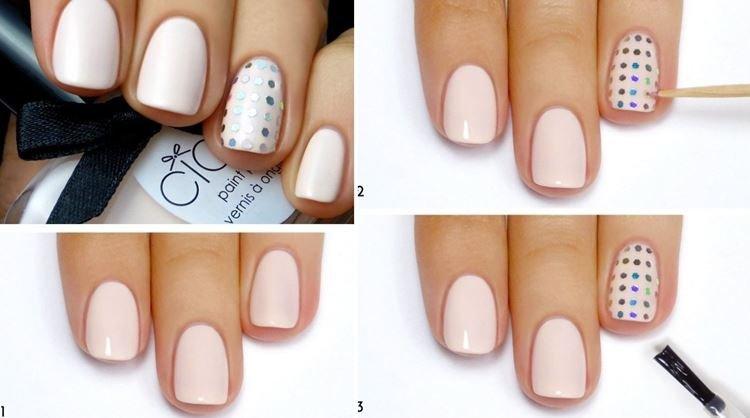 Светлый маникюр на короткие ногти 2020