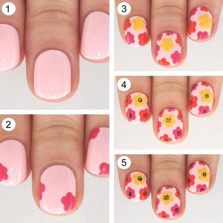 Летний маникюр на короткие ногти