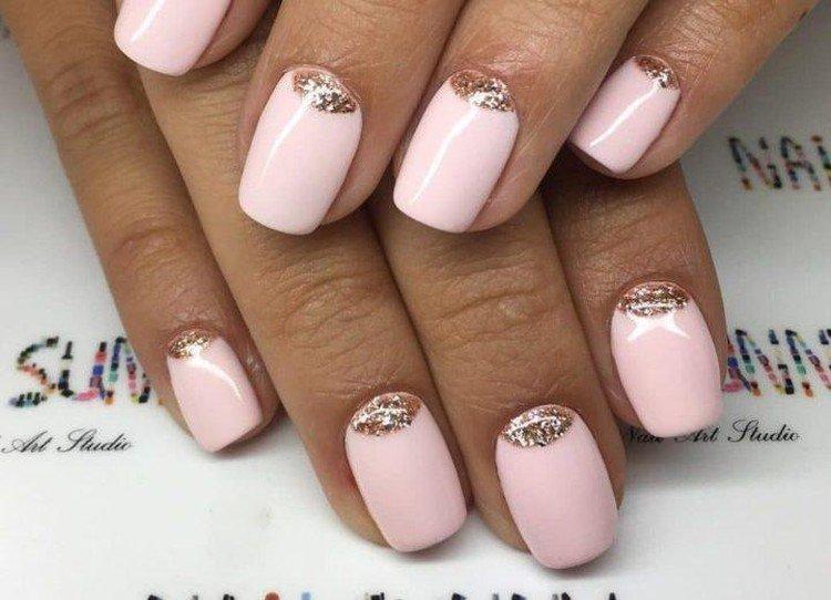 Романтичный розовый - Маникюр в школу на короткие ногти