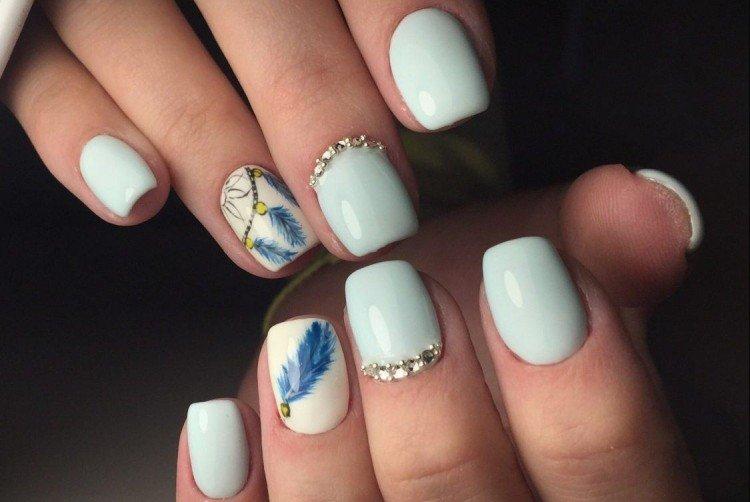 Изящная пастель - Маникюр в школу на короткие ногти