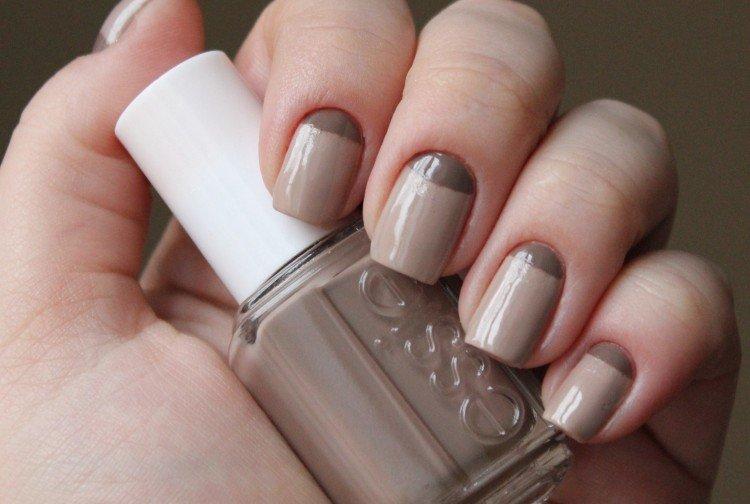 «Кофейные» оттенки - Маникюр в школу на короткие ногти