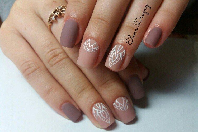 Универсальное матовое покрытие - Маникюр в школу на короткие ногти