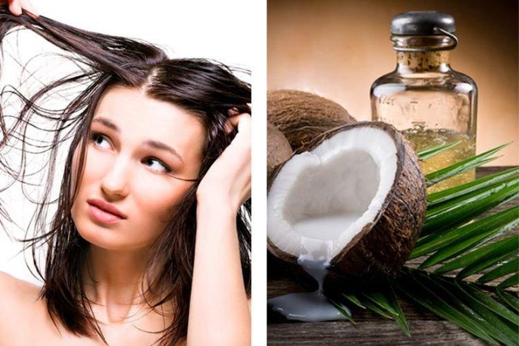 Маска для волос с кокосовым маслом и солью