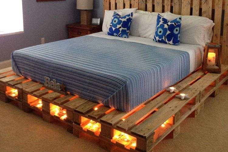 Кровать - Мебель из поддонов своими руками фото и идеи