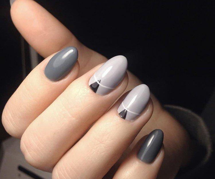 Серый - Модные цвета маникюра 2020-2021