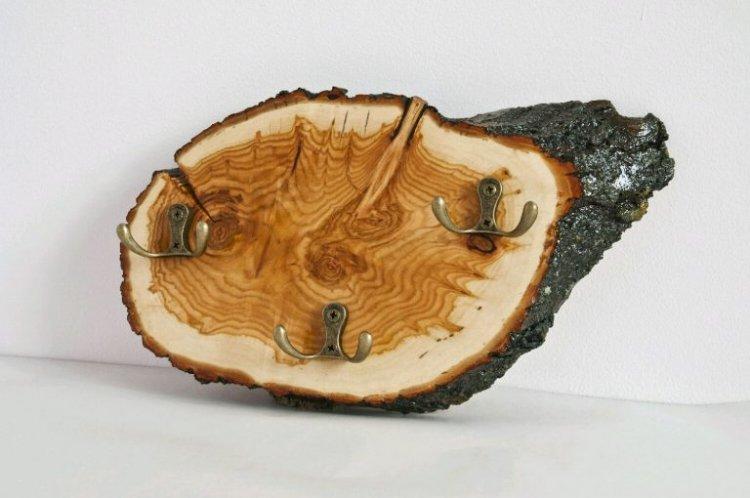 Ключница из слэба - Настенная ключница для прихожей своими руками