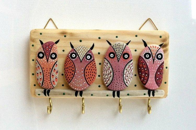 Настенная ключница для прихожей своими руками - фото