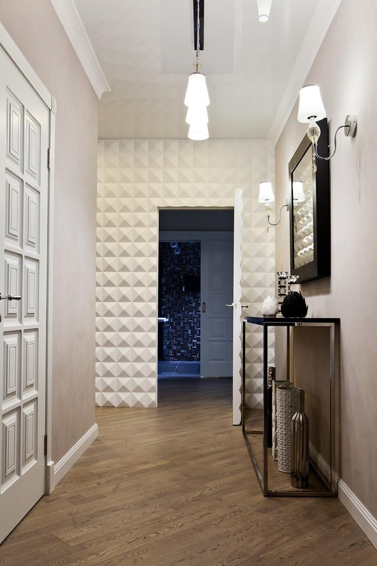 Натяжные потолки в интерьере прихожей - фото