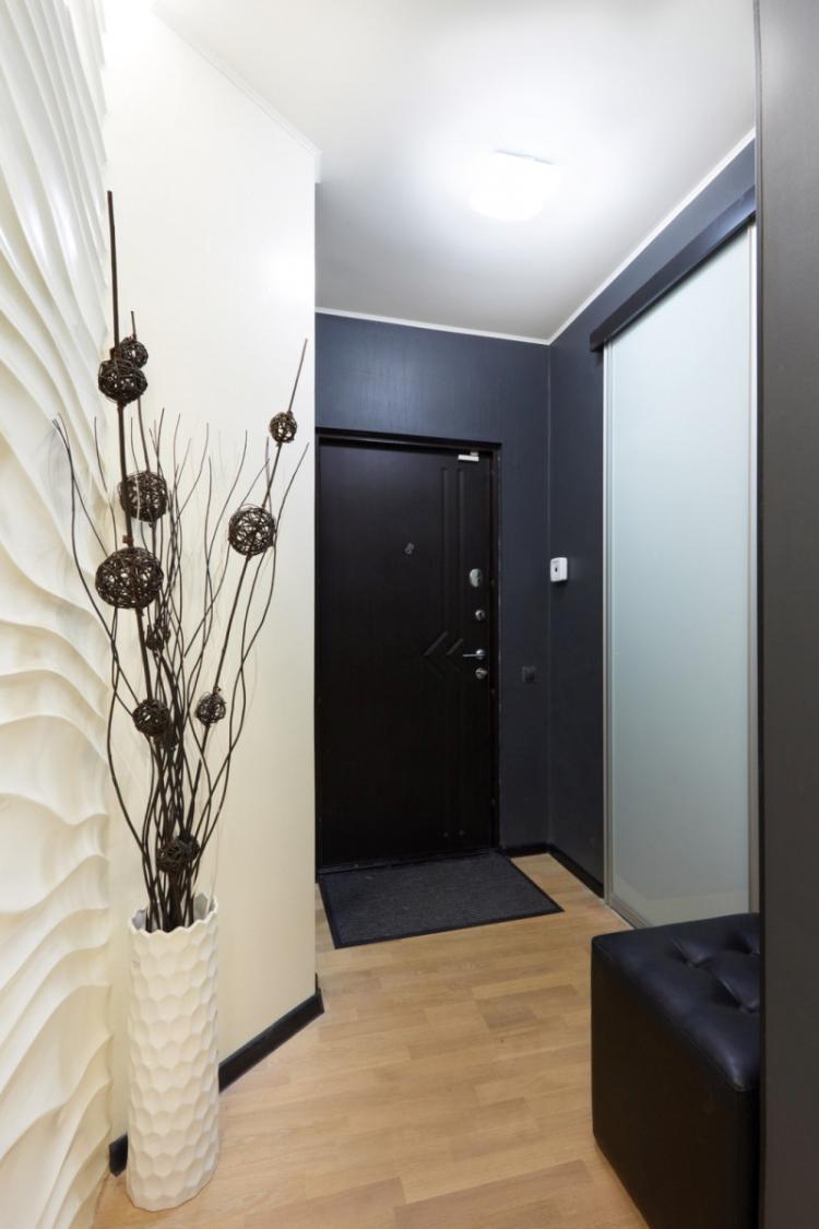 Натяжные потолки в интерьере прихожей - фото