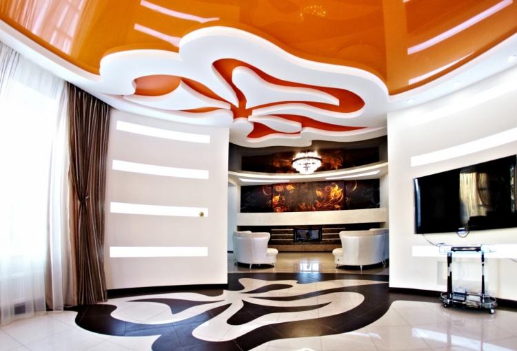 Натяжные потолки - фото