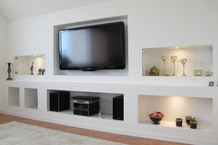 Преимущества - Ниша из гипсокартона под телевизор