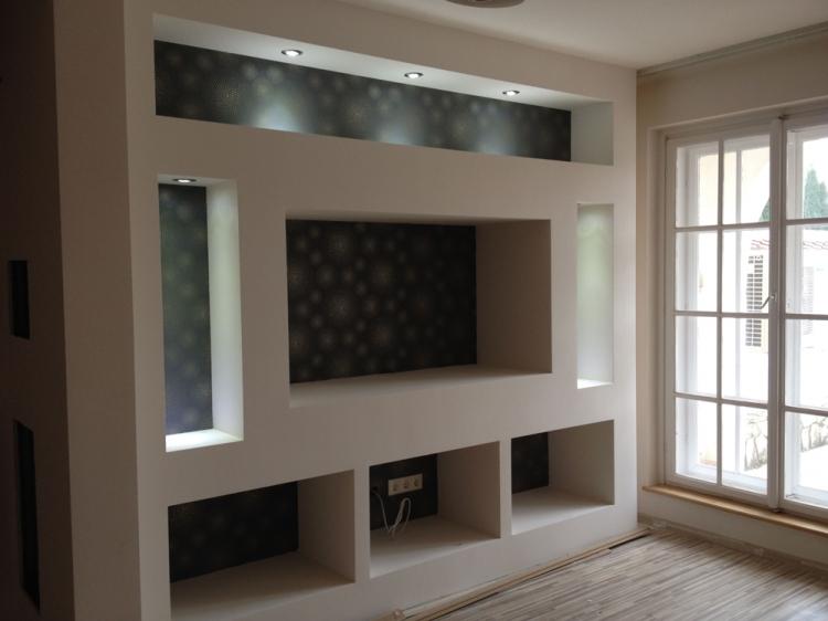 Ниша из гипсокартона под телевизор своими руками