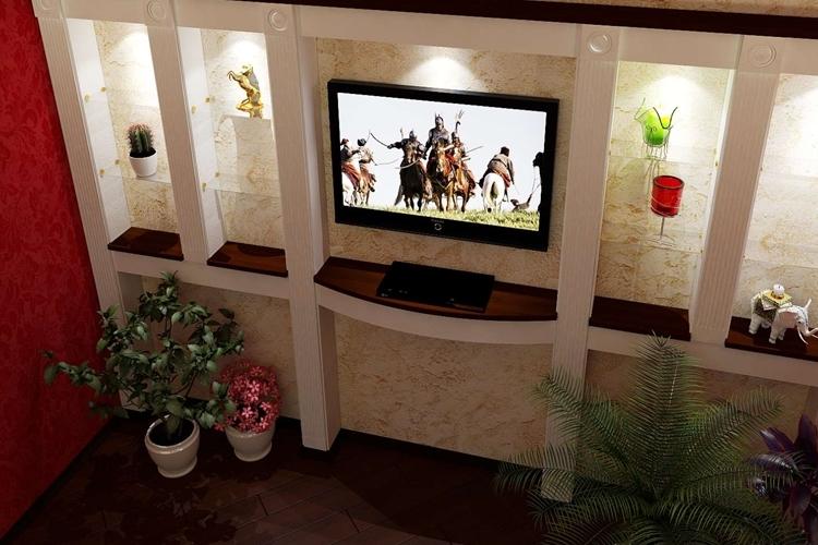 Ниша из гипсокартона под телевизор - фото