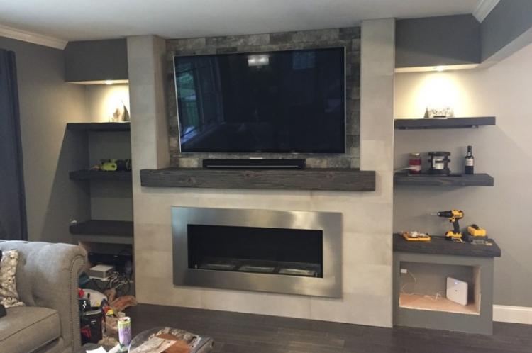 Ниша из гипсокартона под телевизор - фото