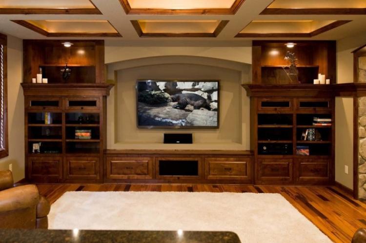 Ниша из гипсокартона под телевизор - фото