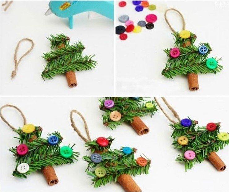 Елочки из корицы - Новогодние игрушки на елку своими руками