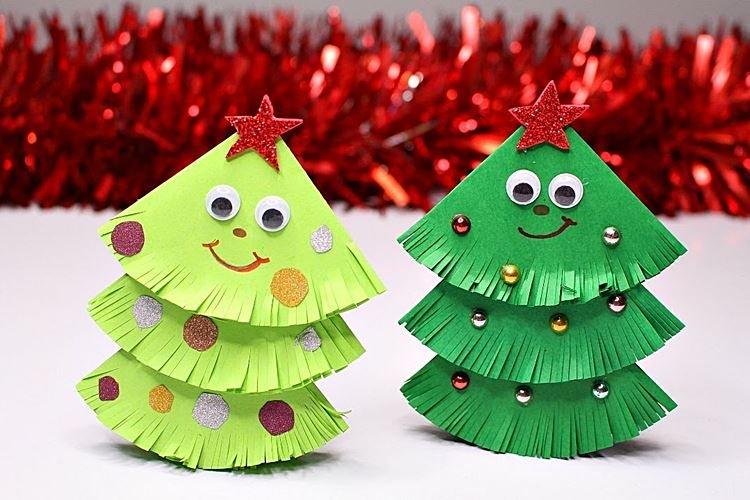 Новогодние поделки из бумаги для детей - фото и идеи