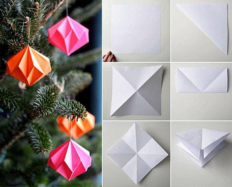 Новогодние поделки из бумаги для детей - фото и идеи