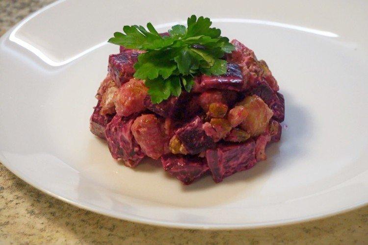 Свекольный салат - Новогодние салаты без майонеза рецепты