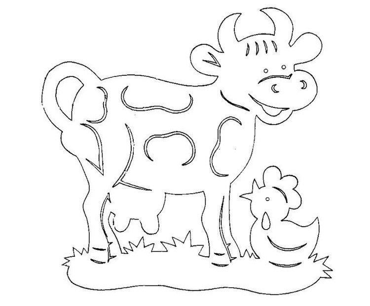 Бык - Новогодние трафареты 2021