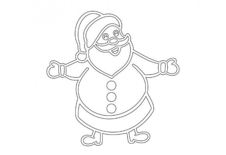 Дед Мороз - Новогодние трафареты 2021