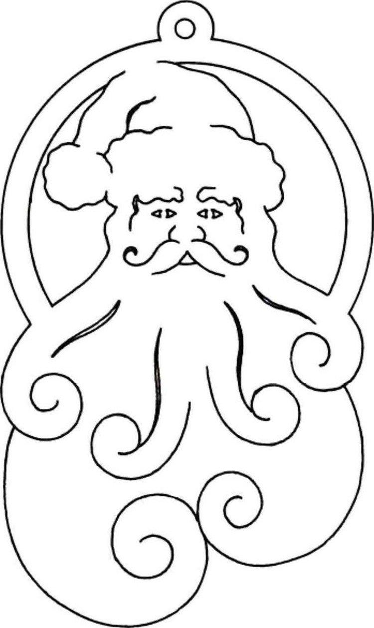 Дед Мороз - Новогодние трафареты 2021