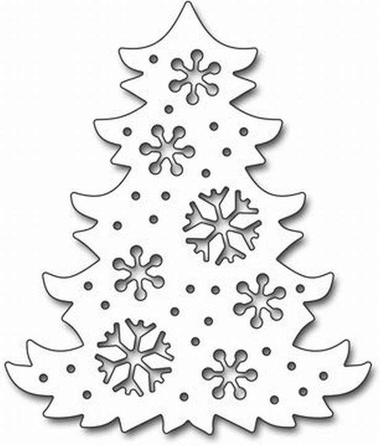 Елка - Новогодние трафареты 2021