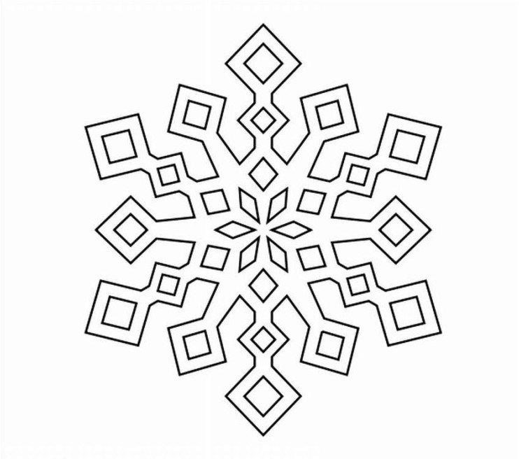 Снежинка - Новогодние трафареты 2021