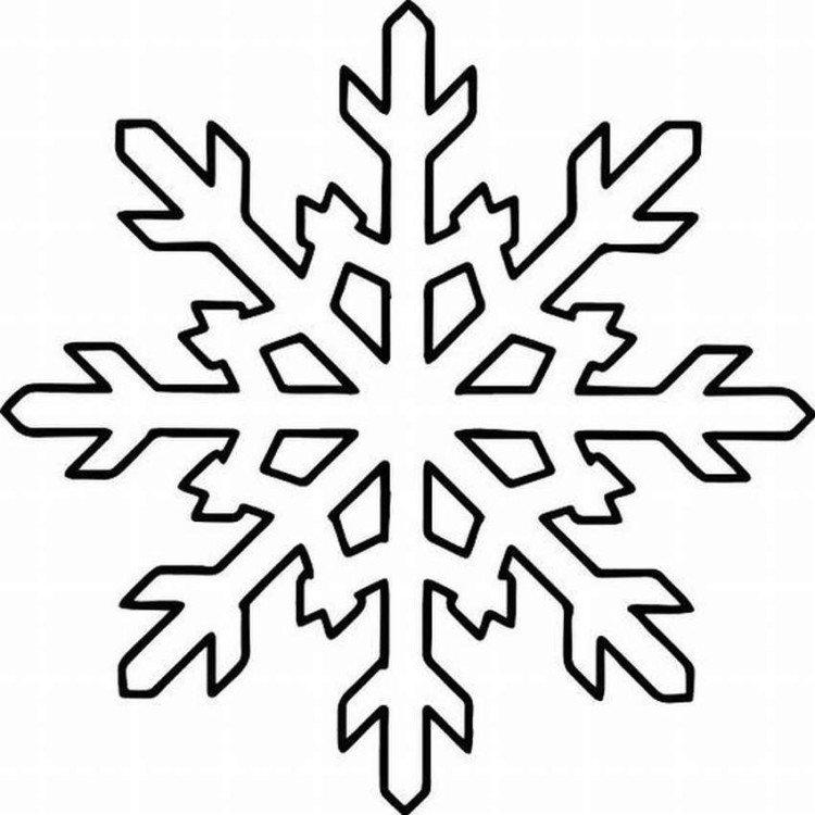 Снежинка - Новогодние трафареты 2021