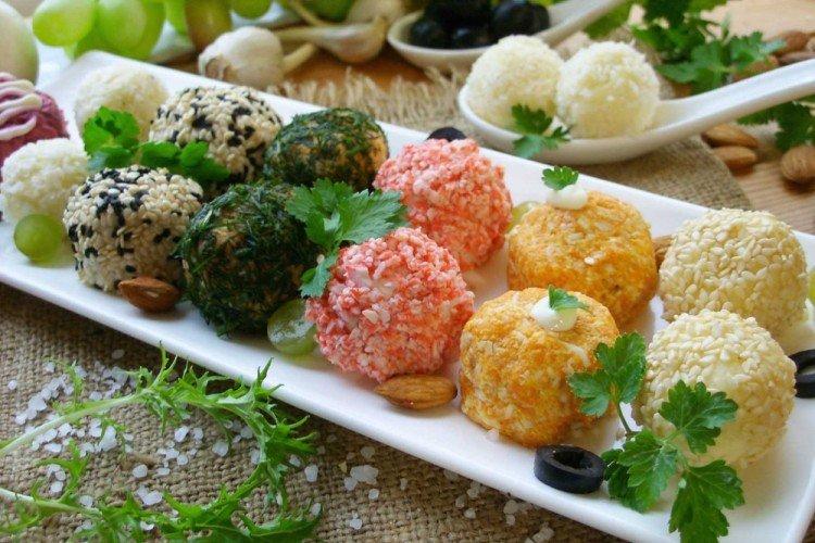 Закуска Новогодние шары - Новогодние закуски рецепты