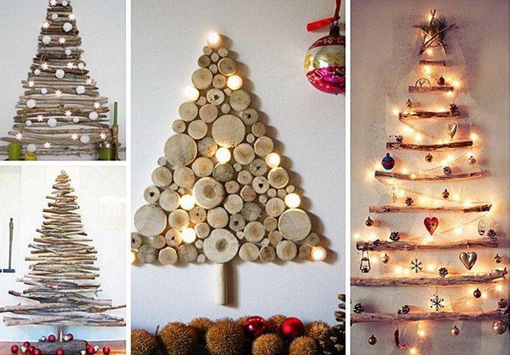 Новогодняя елка из веток своими руками